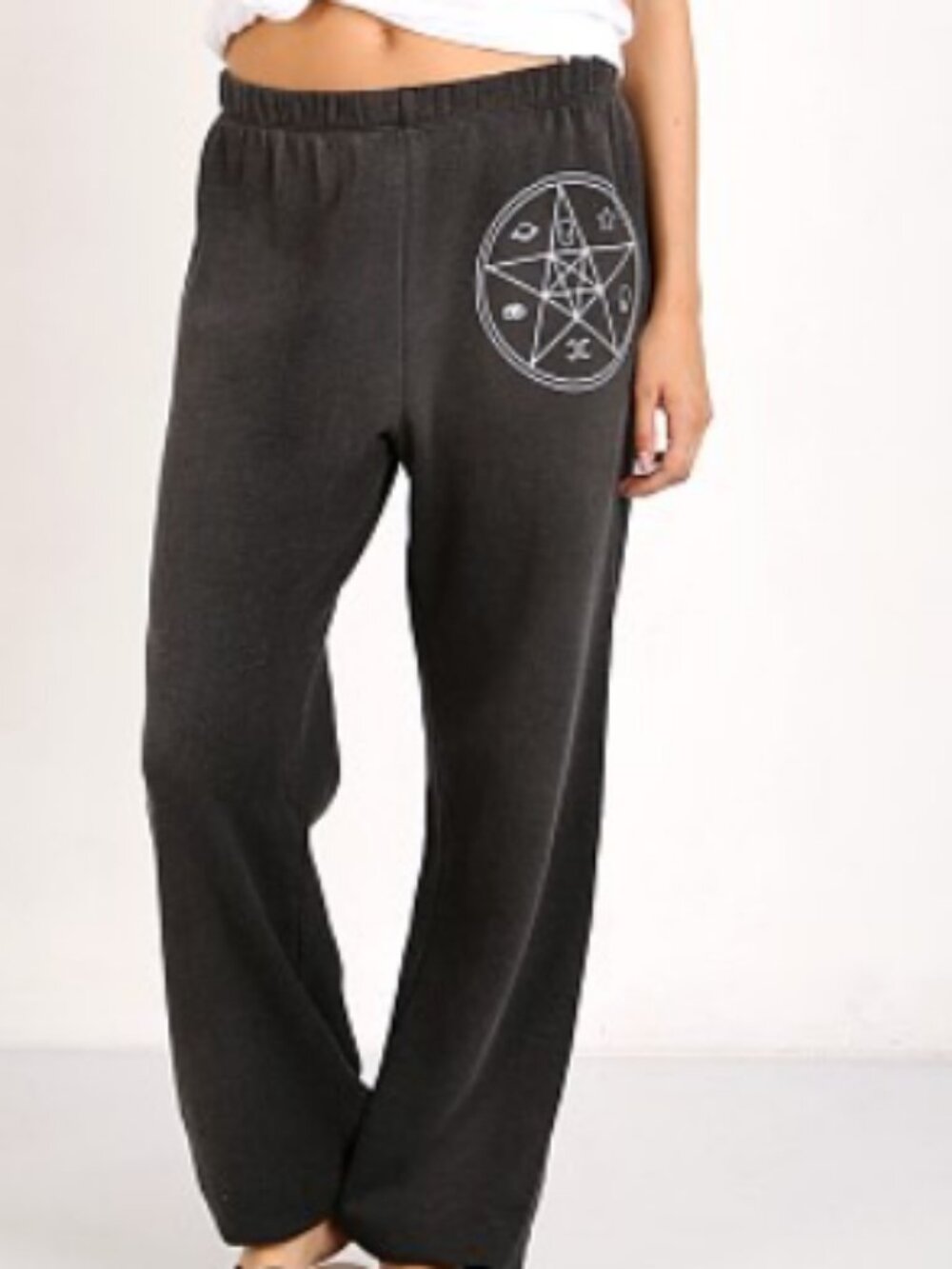 Wildfox Gray Pentagram Witchy Sacred Charm Sweats Sweatpants